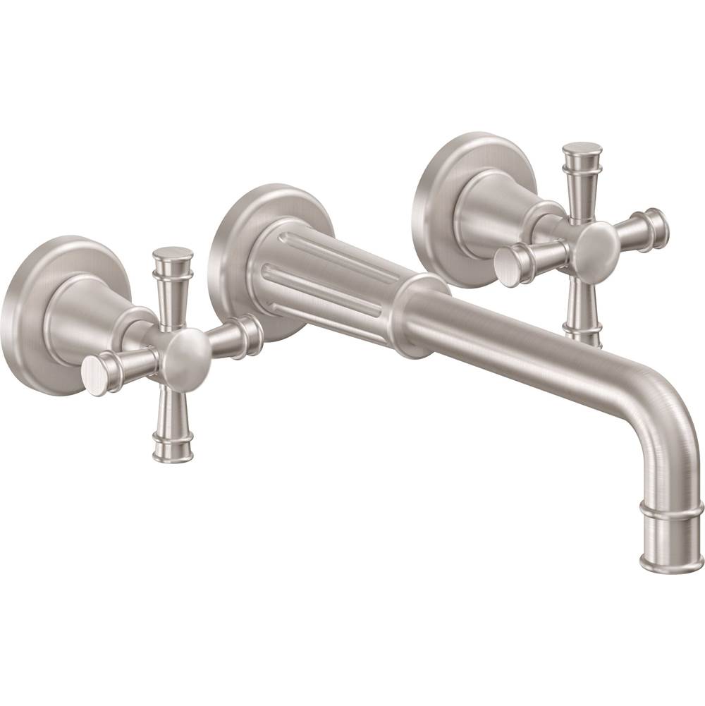 California Faucets - Two Handle Lavatory Wall Faucet Trim Only - Gloss White