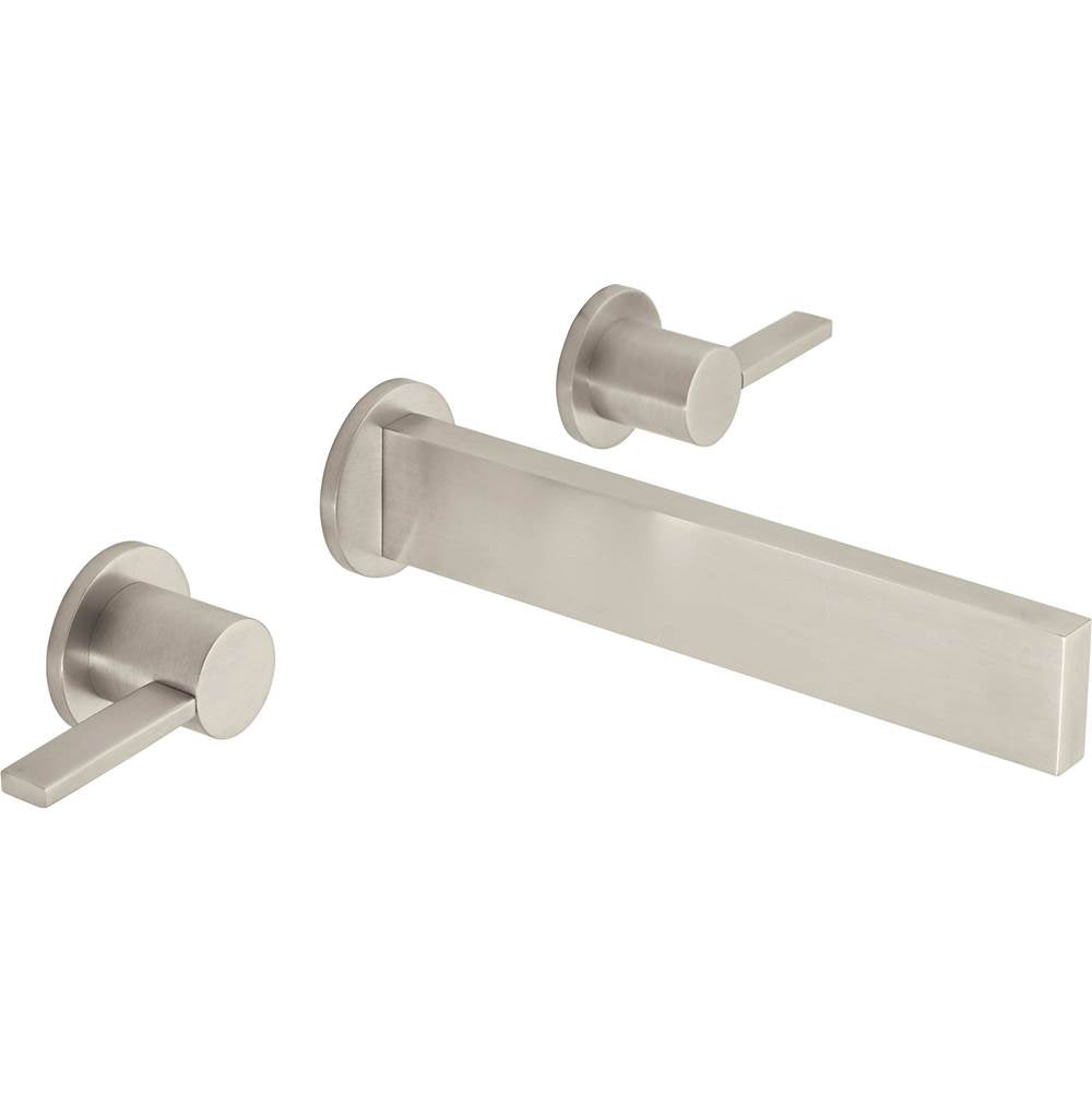 California Faucets - Two Handle Lavatory Wall Faucet Trim Only - Gloss White