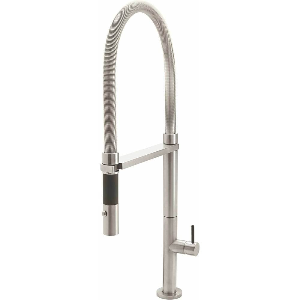 California Faucets - Culinary Pull-Out Kitchen Faucet with Button Sprayer - Gloss White
