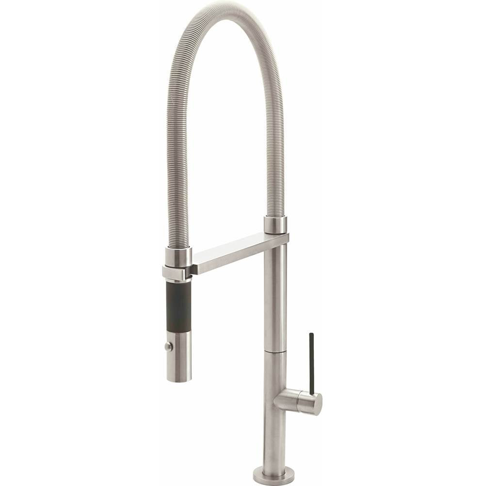California Faucets - Culinary Pull-Out Kitchen Faucet with Button Sprayer - Gloss White