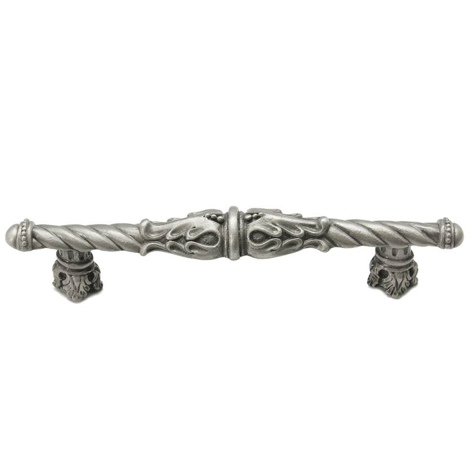 Carpe Diem Hardware - Acanthus 4'' O.C. Pull Romanesque Style w/ Column Base - Soft Gold