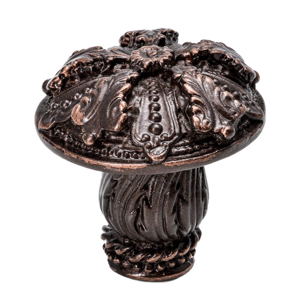 Carpe Diem Hardware - Acanthus Med Knob Renaissance Style With Feather Scroll Foot - Oil Rubbed Bronze