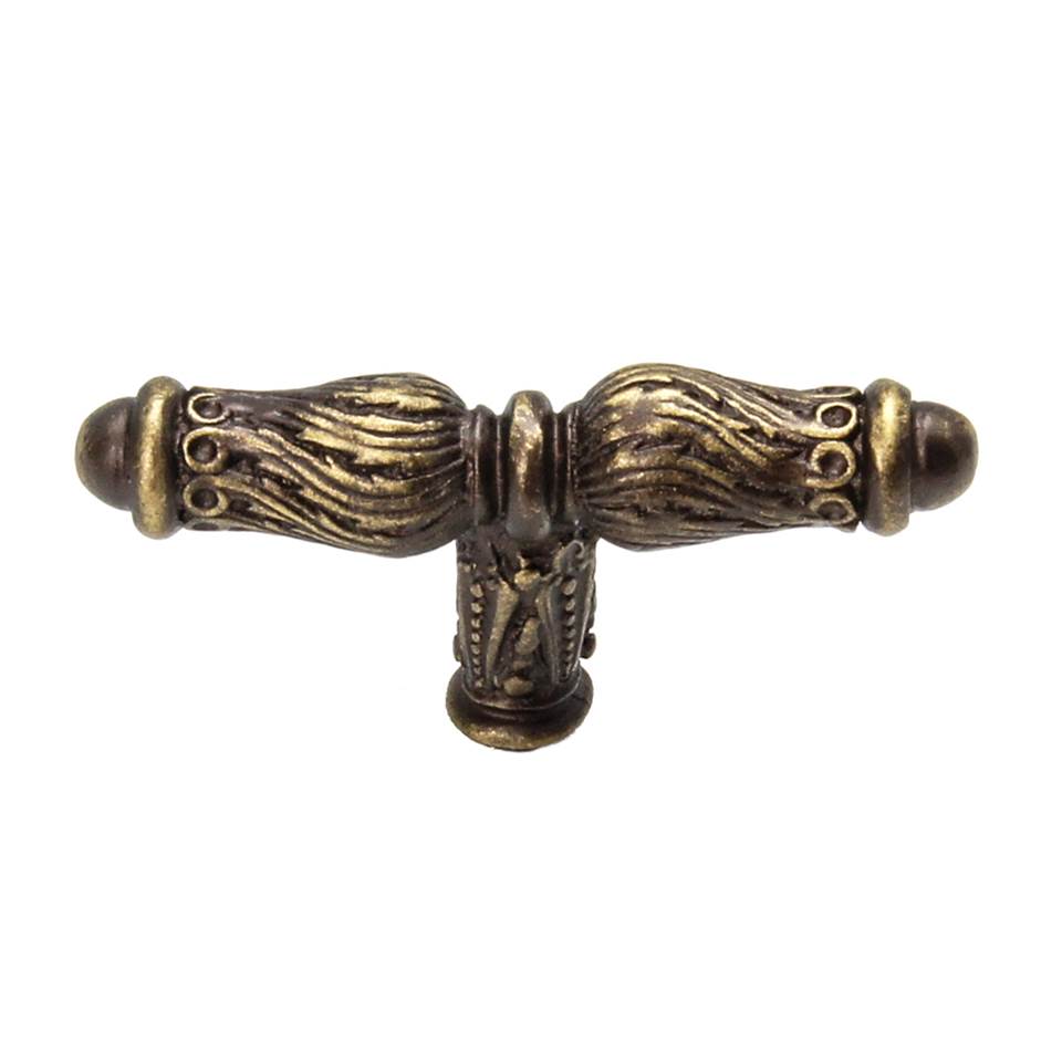 Carpe Diem Hardware - Acanthus Knob With Feather Scroll - Antique Brass