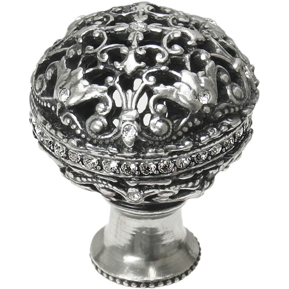 Carpe Diem Hardware - Juliane Grace Large Knob Full Round With Swarovski Clear Crystals In Chalice. - Chalice