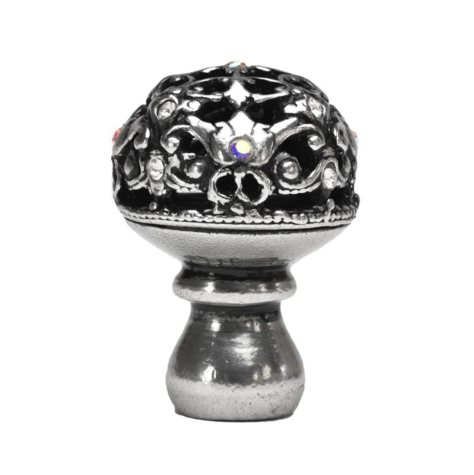 Carpe Diem Hardware - Juliane Grace Medium Knob Full Round With 13 Swarovski Clear and Aurore Boreale Crystals - Chalice