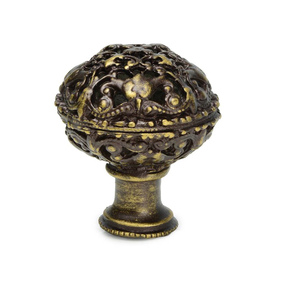 Carpe Diem Hardware - Juliane Grace Large Knob Full Round In Antique Brass. - Antique Brass