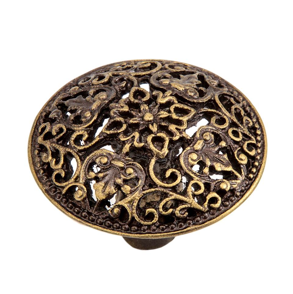 Carpe Diem Hardware - Juliane Grace Large Knob In Antique Brass. - Antique Brass
