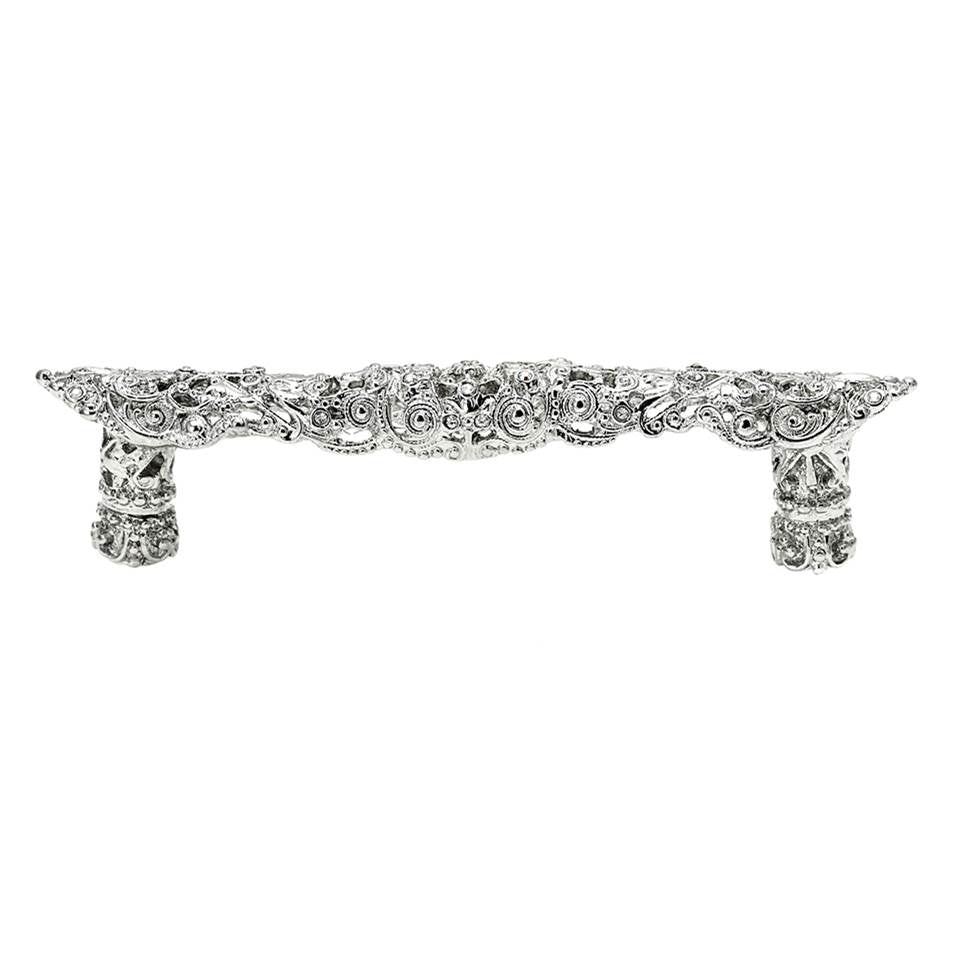 Carpe Diem Hardware - Juliane Grace 4'' O.C. Pull With Swarovski Clear and Aurore Boreale Crystals - Platinum