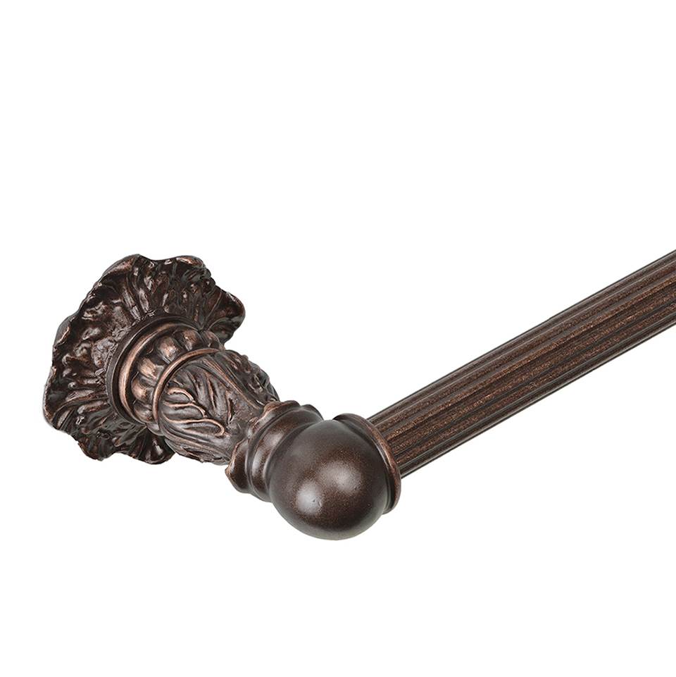 Acanthus 24'' O.C. Approx Towel Bar Renaissance Style w/ 5/8'' Reeded Center