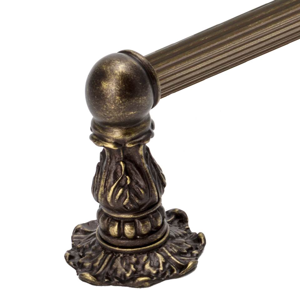 Acanthus 36'' O.C. Approx Towel Bar Renaissance Style w/ 5/8'' Reeded Center