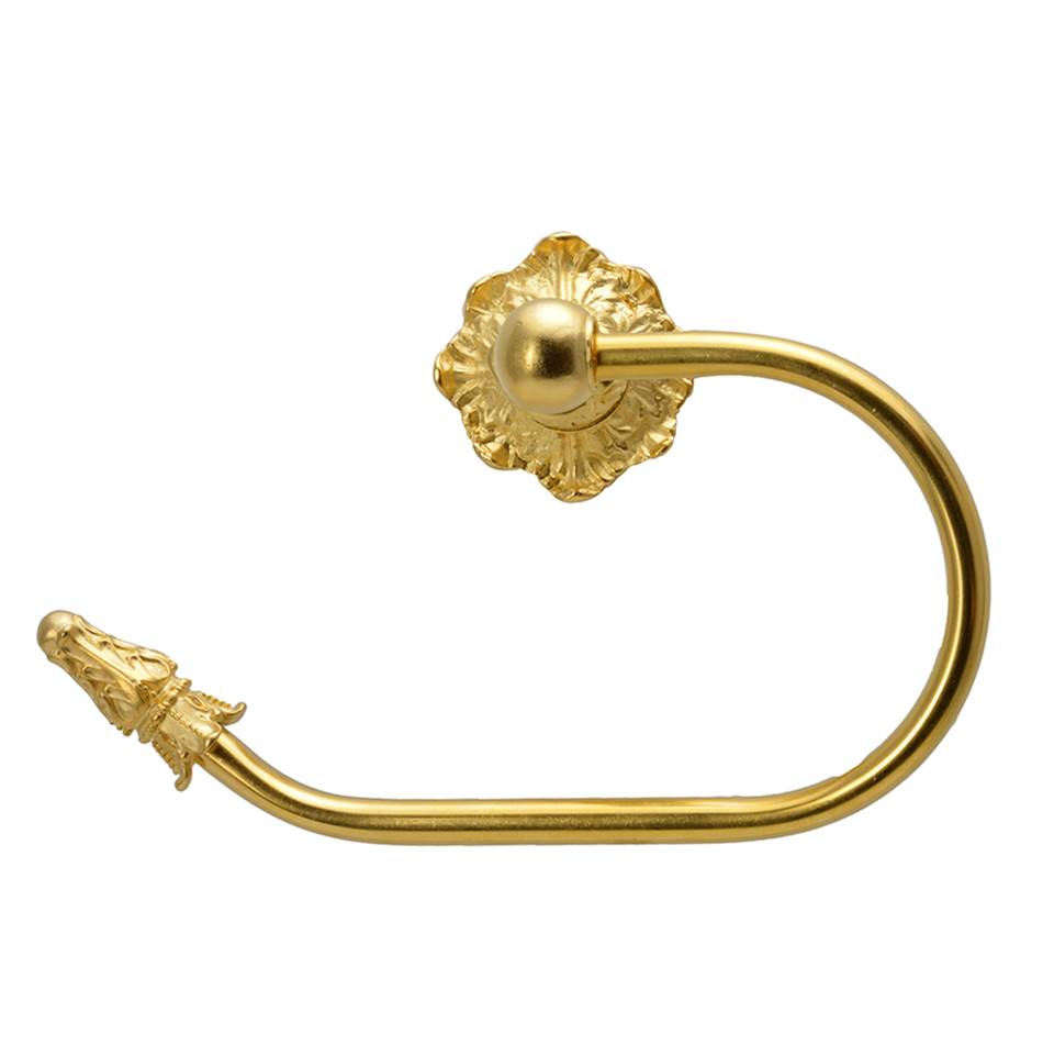 Carpe Diem Hardware - Acanthus Swing Tissue Smooth Ring Left Renaissance Style - Gilded Mercury