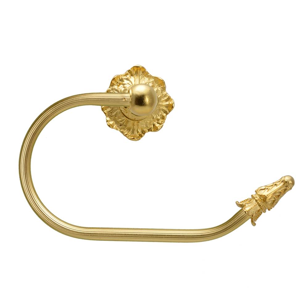 Carpe Diem Hardware - Acanthus Swing Tissue Reeded Ring Right Renaissance Style - Gilded Mercury