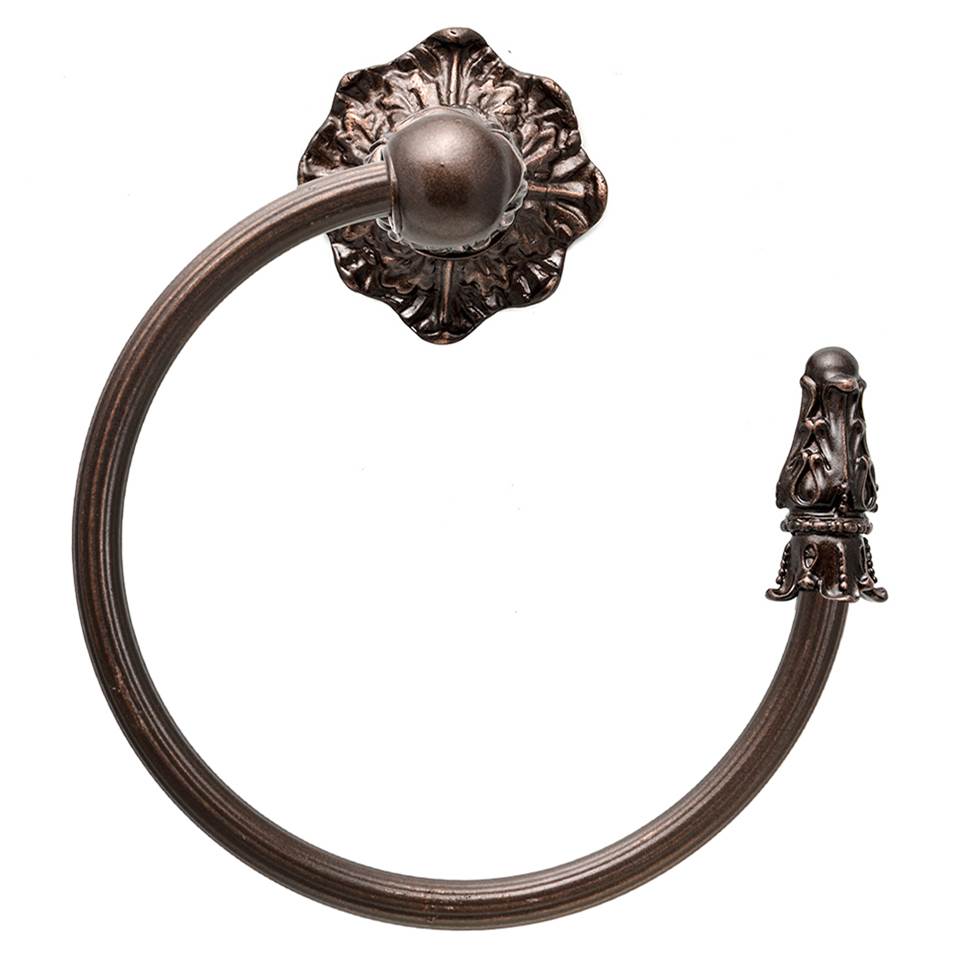 Carpe Diem Hardware - Acanthus Swing Towel Reeded Ring Right Renaissance Style - Oil Rubbed Bronze