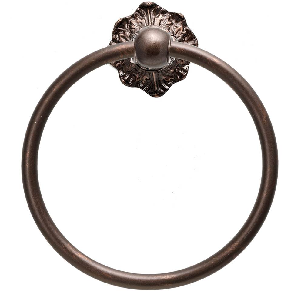 Carpe Diem Hardware - Acanthus Full Swing Towel Smooth Ring Renaissance Style - Soft Gold