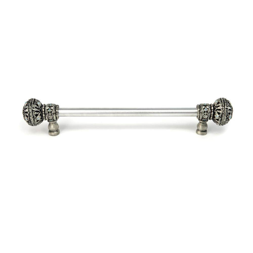 Carpe Diem Hardware - Juliane Grace 9'' O.C. Approx w/ 1/2'' Smooth Center Long Pull Large Finial w/ Swarovski Crystals - Chalice