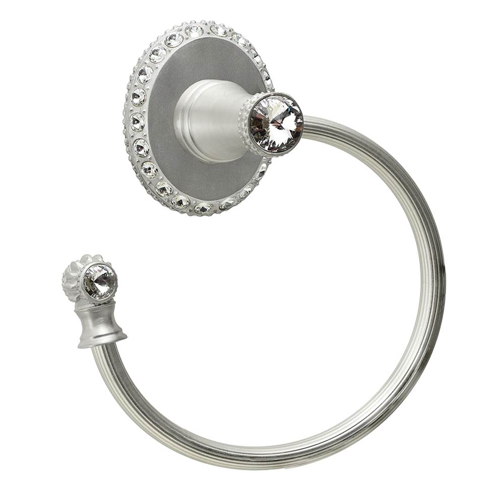 Carpe Diem Hardware - Carpe Diem 1835R-23C Cache Chrysalis Swing Towel Reeded Ring Left W/ Swarovski Crystals - Chrysalis