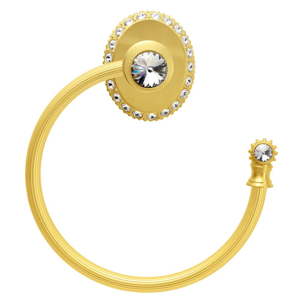 Carpe Diem 1836R-23C Cache Chrysalis Swing Towel Reeded Ring Right W/ Swarovski Crystals