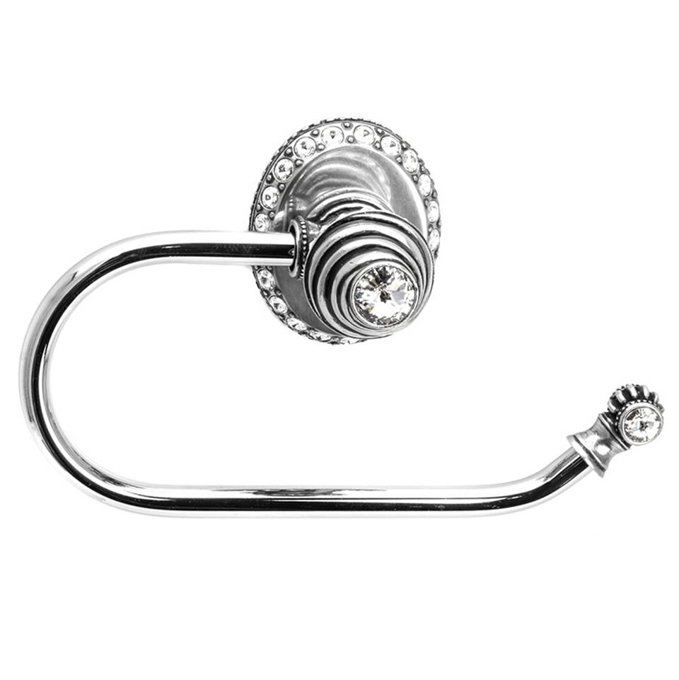 Carpe Diem Hardware - Cache Ll Large Swing Tissue Smooth Ring Right With 42 Rivoli Swarovski Clear Crystals - Chalice
