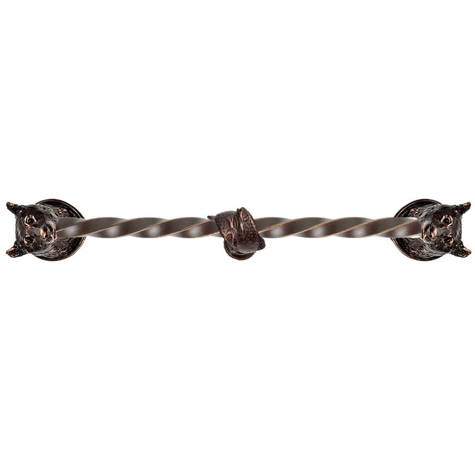 Carpe Diem Hardware - Bear 18'' O.C.Approx W/ 3/8'' Twist Center Long Pull W/ Fish Center Brace - Oil Rubbed Bronze