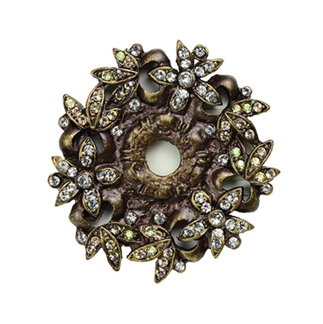 Carpe Diem Hardware - Rose Round Escutcheon w/ Swarovski Crystals - Chalice