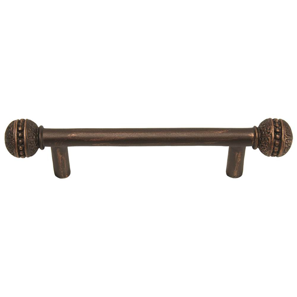 Carpe Diem Hardware - Millennium 4'' O.C. Pull, Millennium Caps On End - Oil Rubbed Bronze