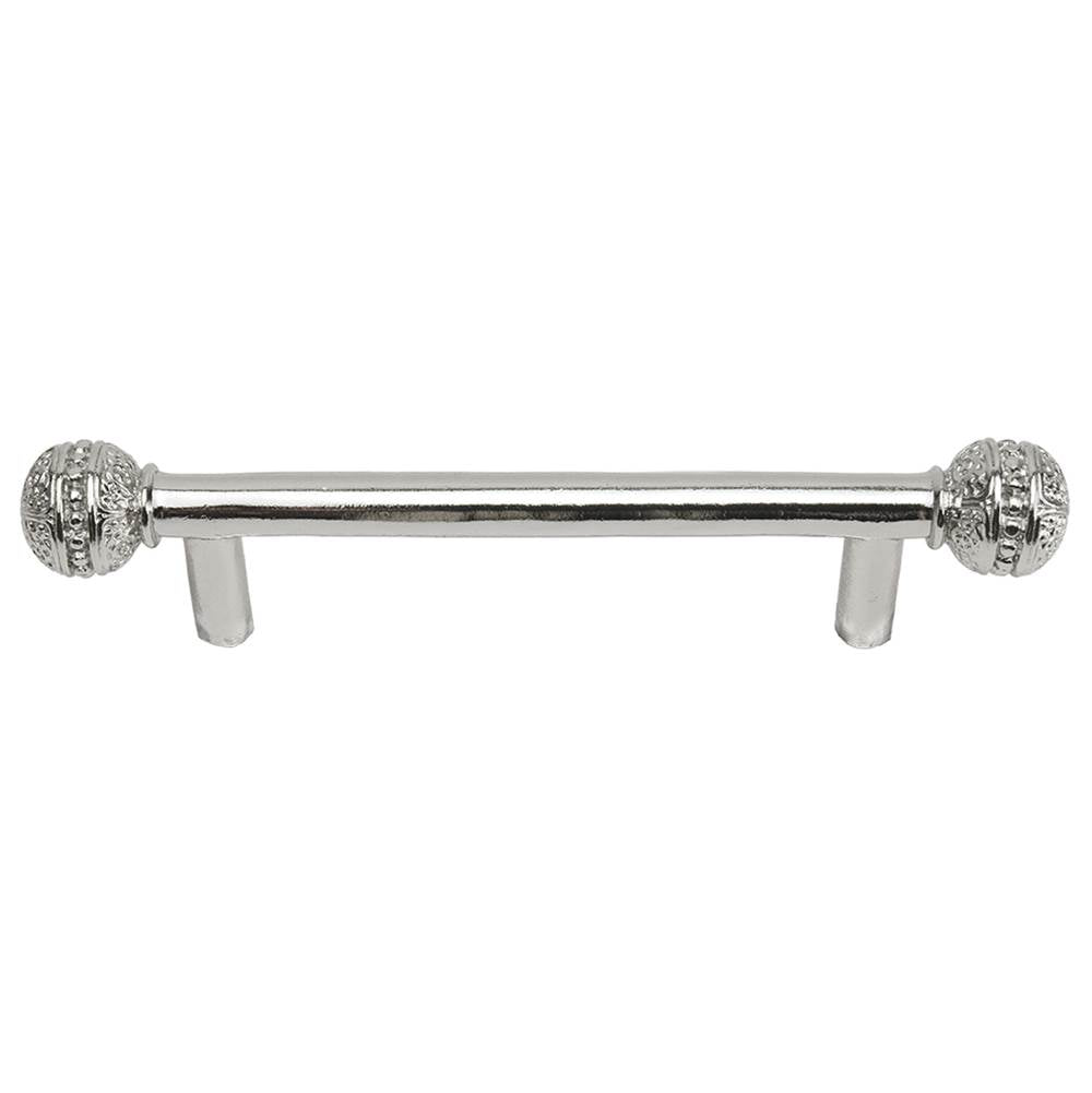 Carpe Diem Hardware - Millennium 4'' O.C. Pull, Millennium Caps On End - Platinum