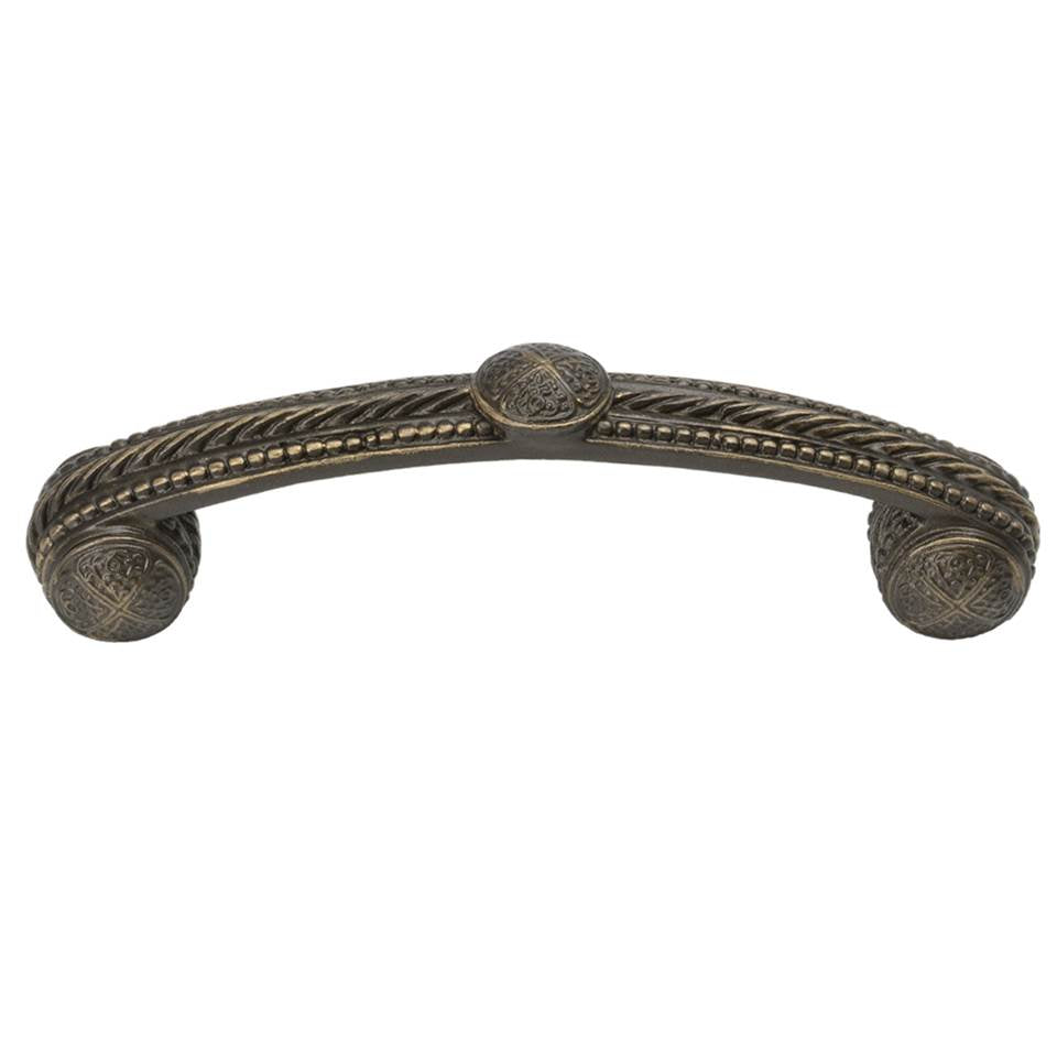 Carpe Diem Hardware - Millennium 4'' O.C. Pull Beads and Rope - Antique Brass