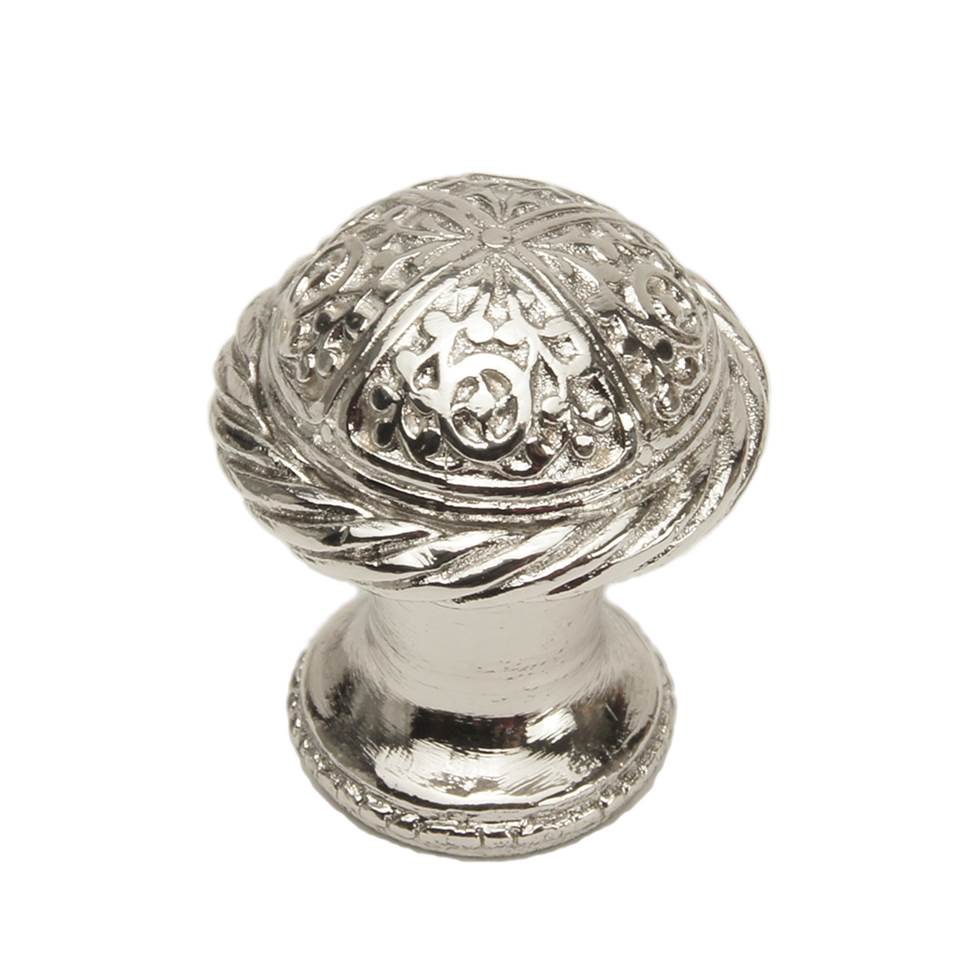 Carpe Diem Hardware - Millennium Small Knob With Rope Border - Platinum