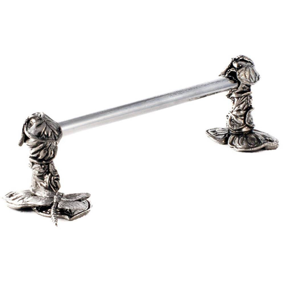 Carpe Diem Hardware - Lily Pad & Dragon Fly 16'' O.C. Approx Towel Bar - Chalice