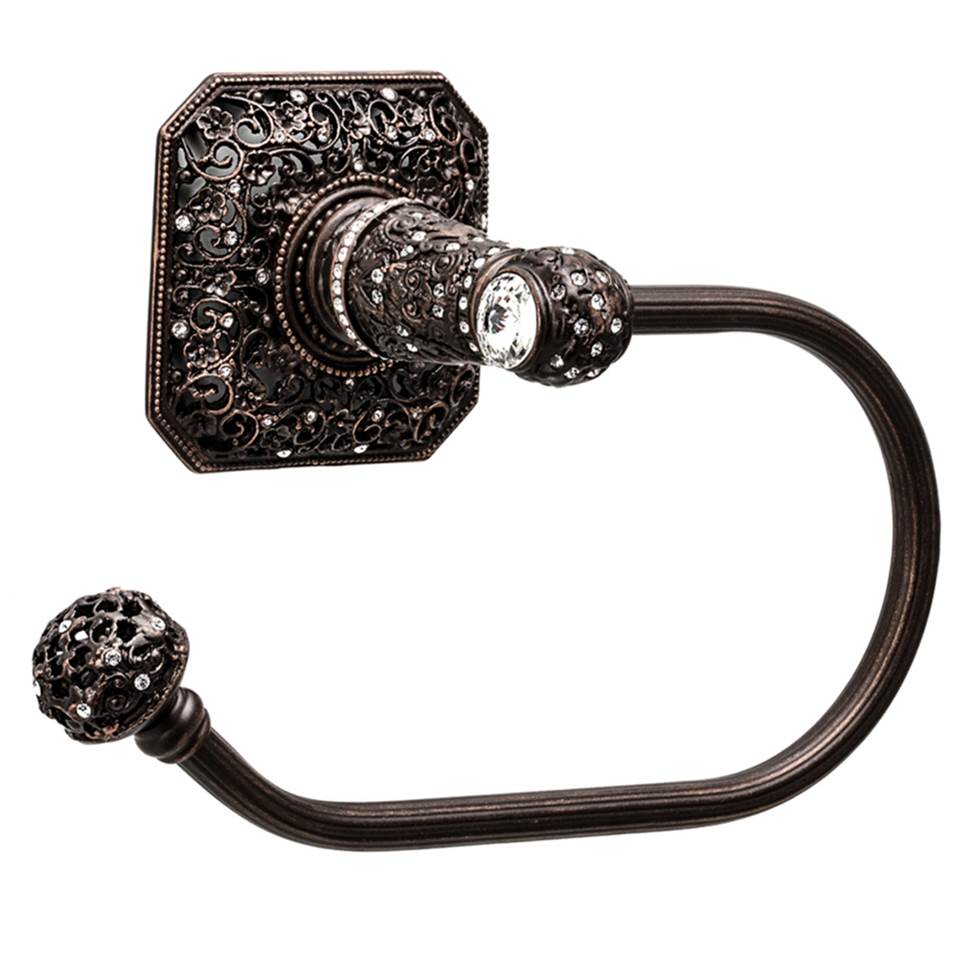Juliane Grace Swing Tissue Smooth Ring Left With 131 Swarovski Clear Crystals