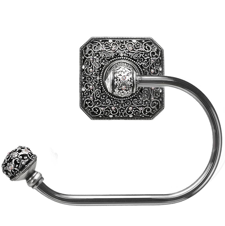 Carpe Diem Hardware - Juliane Grace Swing Tissue Reeded Ring Left w/ 131 Swarovski Crystals - Chalice