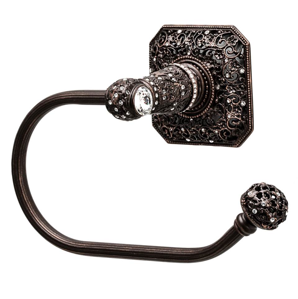 Juliane Grace Swing Tissue Smooth Ring Right With 131 Swarovski Clear Crystals