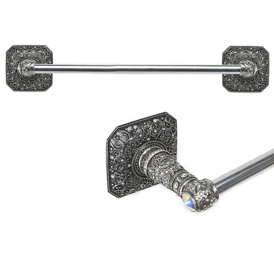 Carpe Diem Hardware - Juliane Grace 16'' O.C. Approx Towel Bar w/ 213 Swarovski Crystals w/ 5/8'' Smooth Center - Chalice