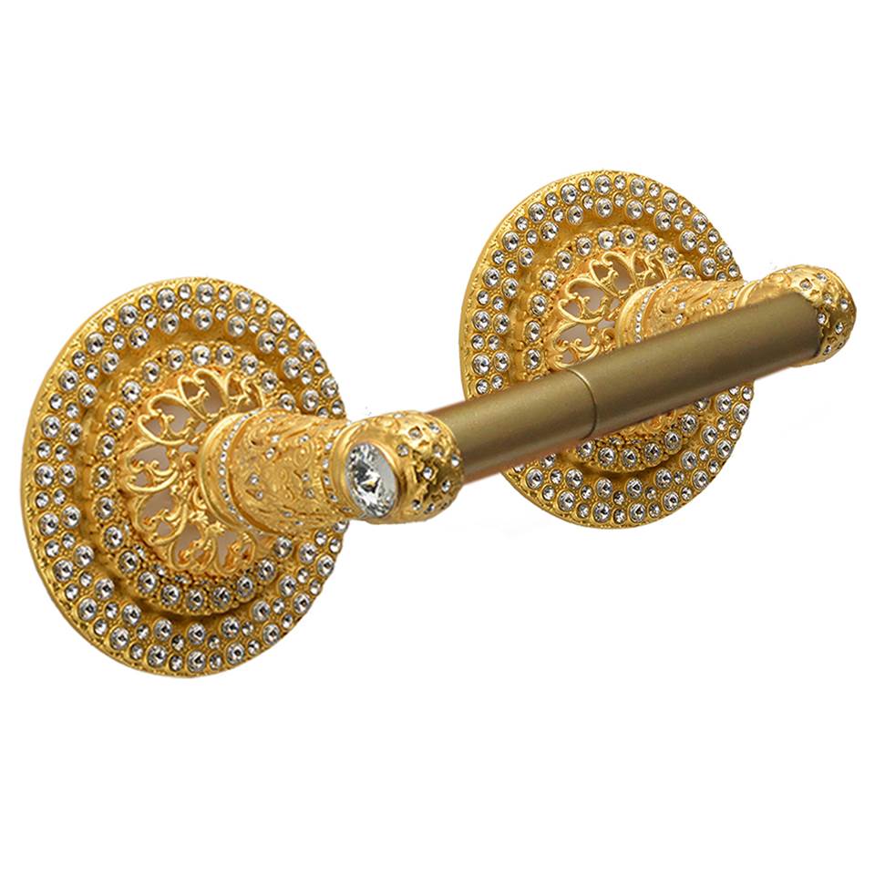 Carpe Diem Hardware - Juliane Grace Ii Tissue Post With Swarovski Clear Crystals - Gilded Mercury