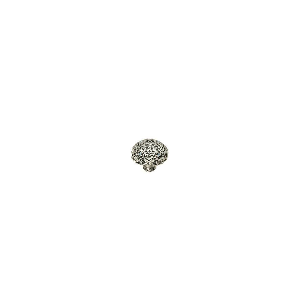 Carpe Diem Hardware - Monticello Large Round Knob w/ Swarovski Crystals - Gilded Mercury