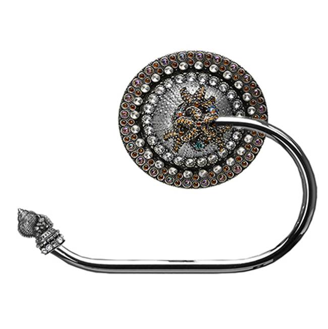 Carpe Diem Hardware - Coastal Living Tissue Holder Left w/ Swarovski Crystals - Chalice