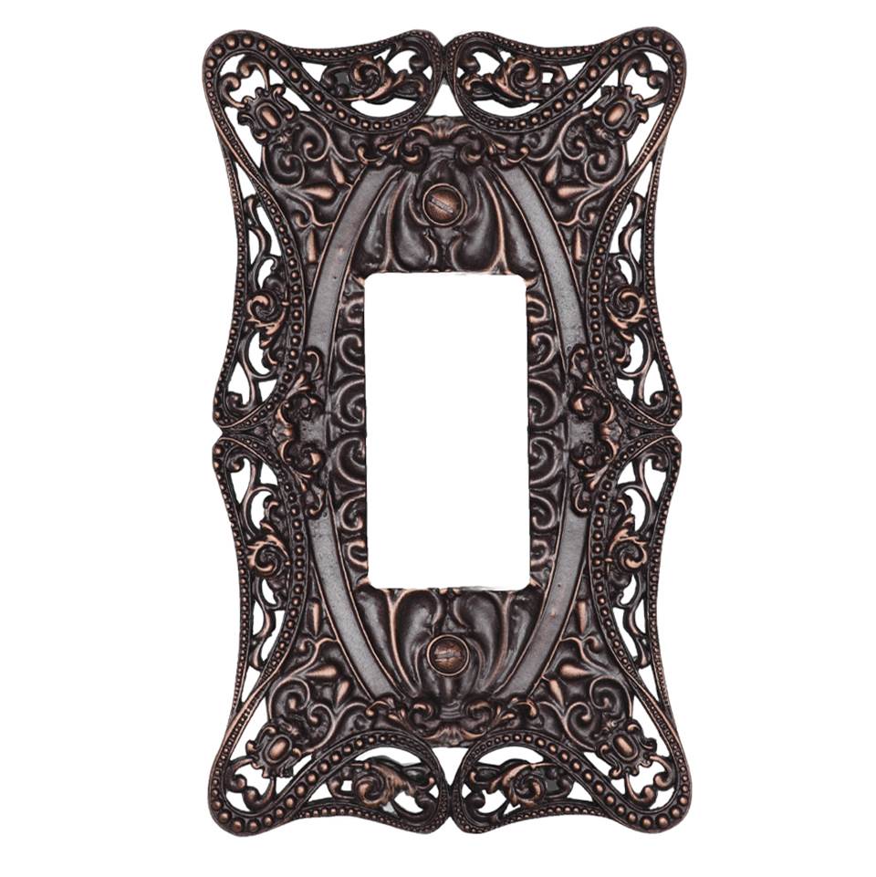 Carpe Diem Hardware - Carpe Diem 5003-22 Acanthus Oil Rub Bronze Single Rocker/Gfi Switchplate - Oil Rubbed Bronze