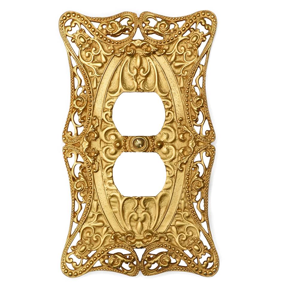 Carpe Diem Hardware - Carpe Diem 5006-8 Acanthus Gilded Mercury Single Duplex Outlet - Gilded Mercury