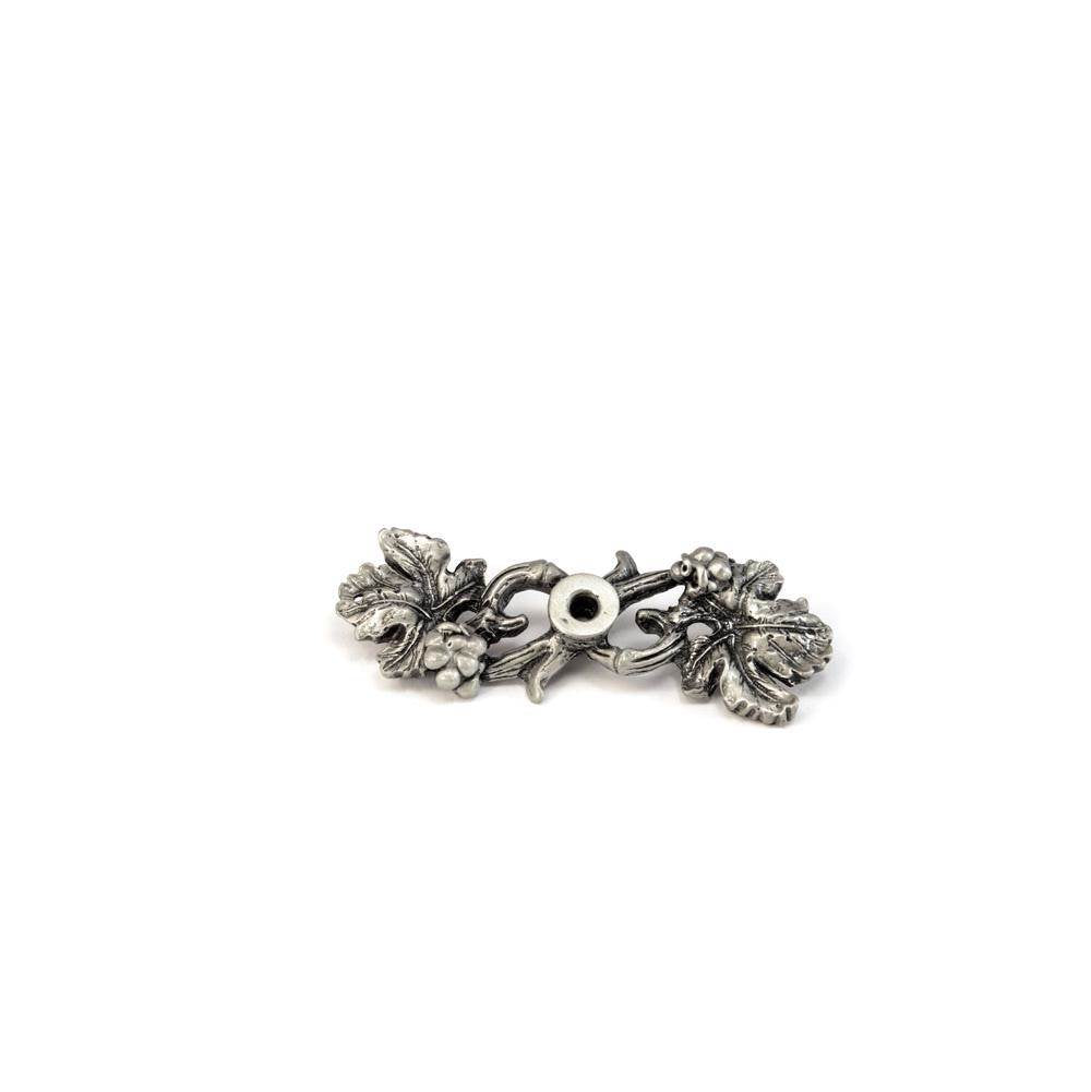 Carpe Diem Hardware - Double Grape Leaf & Vine Medium Escutcheon - Satin