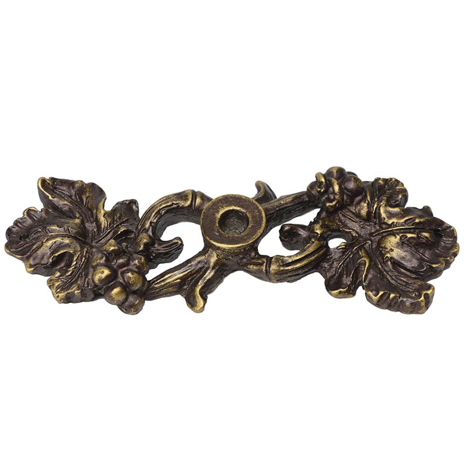 Carpe Diem Hardware - Double Grape Leaf & Vine Medium Escutcheon - Gilded Mercury