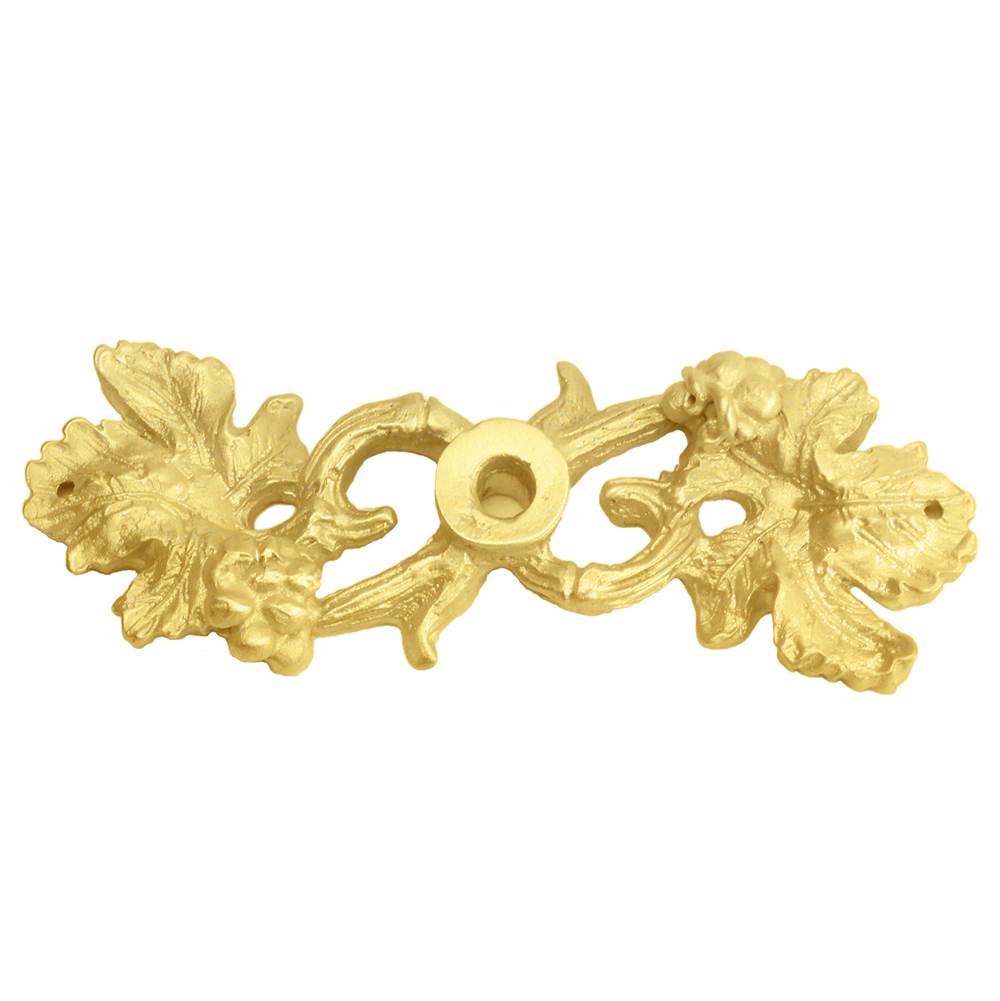 Carpe Diem Hardware - Double Grape Leaf and Vine Large Escutcheon - Gilded Mercury