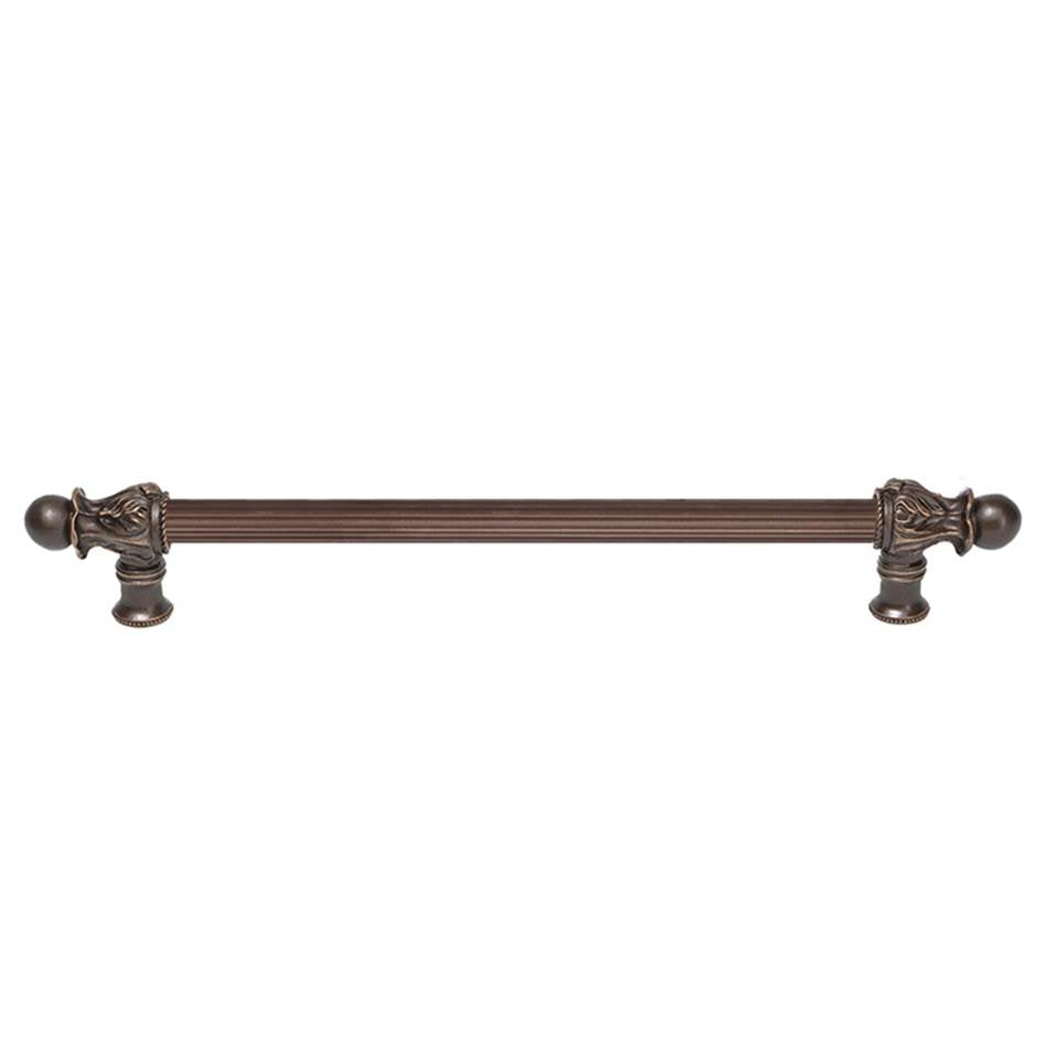 Carpe Diem Hardware - Acanthus 12'' O.C. (Approx.) With 5/8'' Reeded Center Long Pull Romanesque Style - Oil Rubbed Bronze