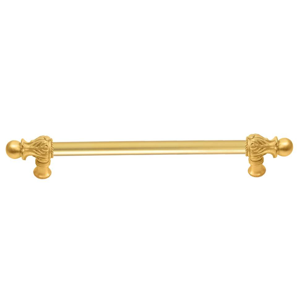 Carpe Diem Hardware - Acanthus 18'' O.C. (Approx.) With 5/8'' Smooth Center Long Pull Romanesque Style In Gilded Mercury. - Gilded Mercury