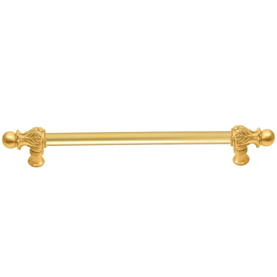 Carpe Diem Hardware - Acanthus 22'' O.C. (Approx.) With 5/8'' Smooth Center Long Pull Romanesque Style In Gilded Mercury. - Gilded Mercury
