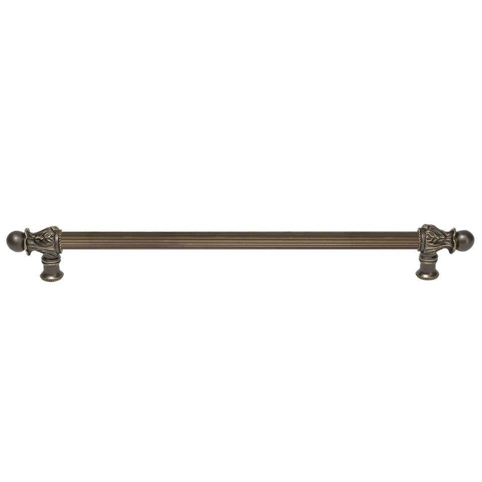 Carpe Diem Hardware - Acanthus 22'' O.C. (Approx.) With 5/8'' Reeded Center Long Pull Romanesque Style In Antique Brass. - Antique Brass