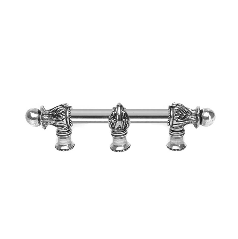 Carpe Diem Hardware - Acanthus 6'' O.C. (Approx.) With 5/8'' Smooth Center and Center Brace Long Pull Romanesque Style In Chalice. - Chalice