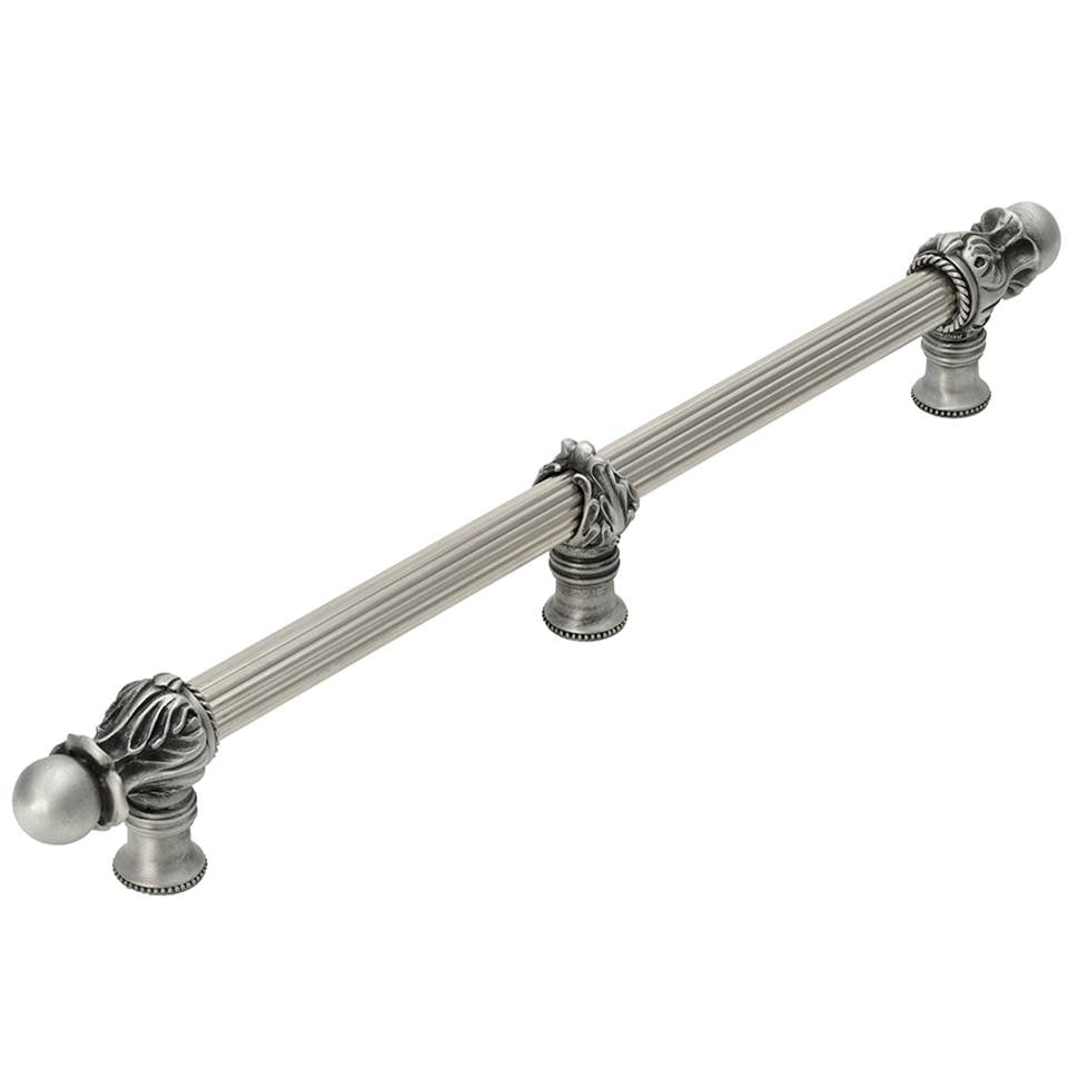 Carpe Diem Hardware - Acanthus 12'' O.C. {Approx.} w/ 5/8'' Reeded Center Long Pull Romanesque Style w/ Center Brace - Soft Gold