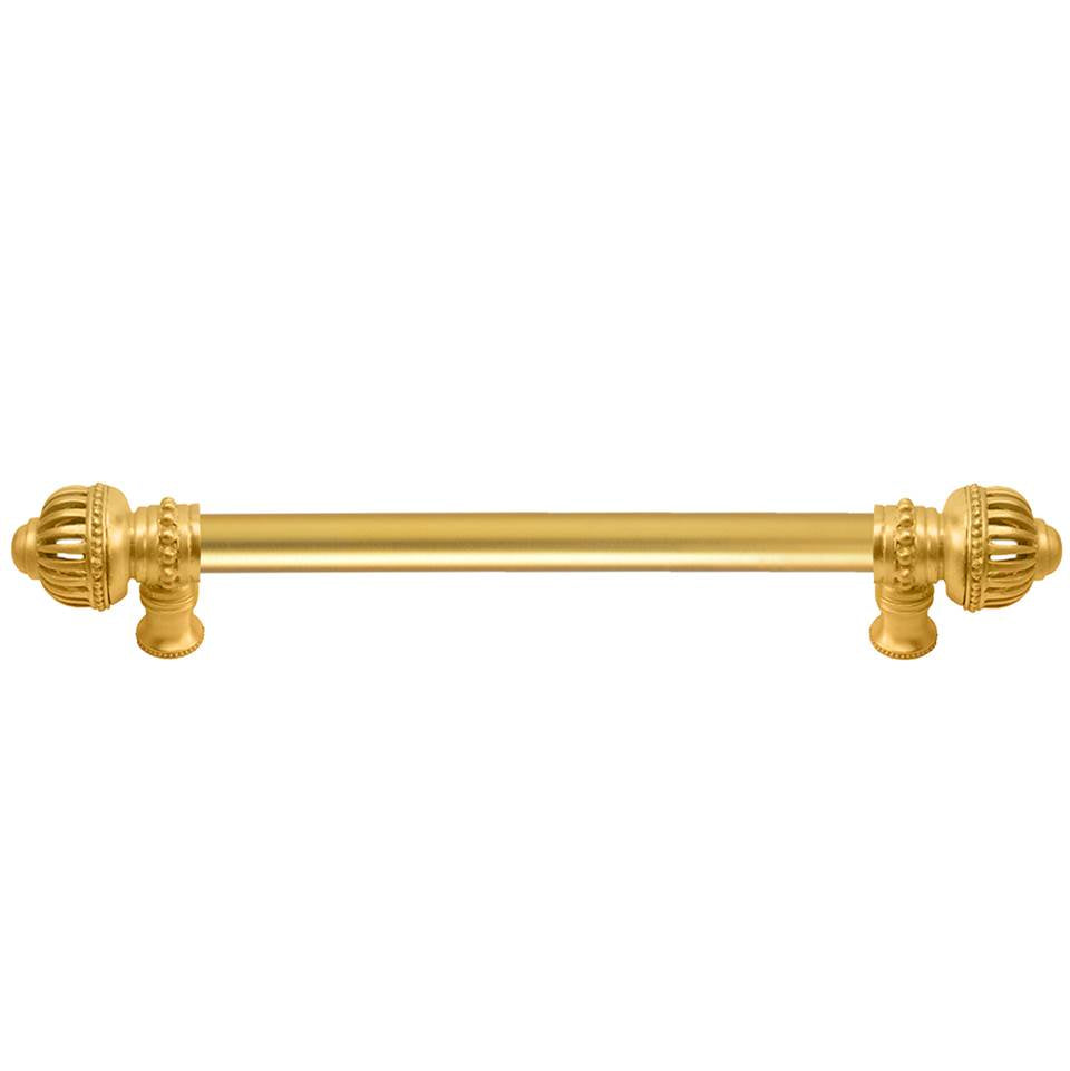 Carpe Diem Hardware - Cricket Cage 6'' O.C. (Approximately) With 5/8'' Smooth Center Long Pull Large Finial In Gilded Mercury. - Gilded Mercury