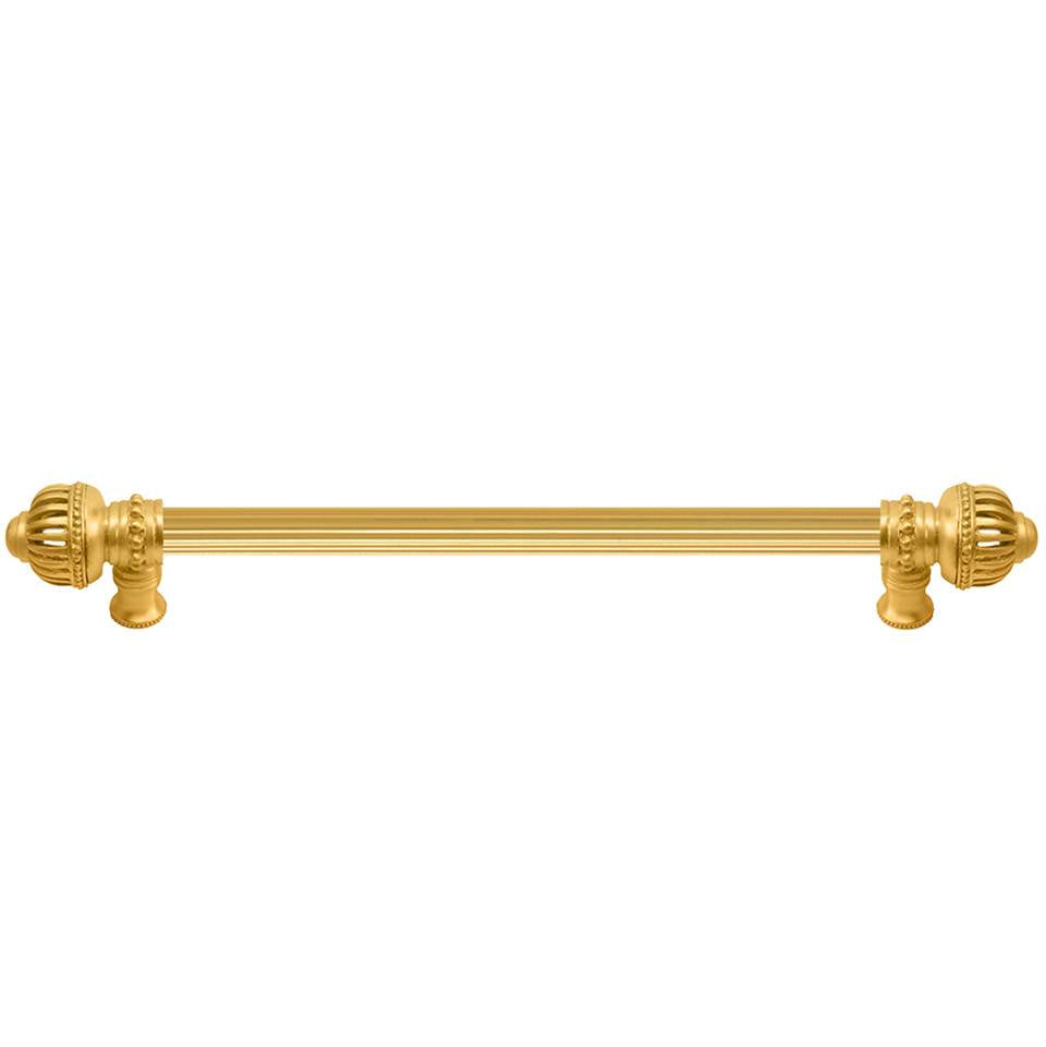 Carpe Diem Hardware - Cricket Cage 22'' O.C. (Approximately) With 5/8'' Reeded Center Long Pull Large Finial In Gilded Mercury. - Gilded Mercury