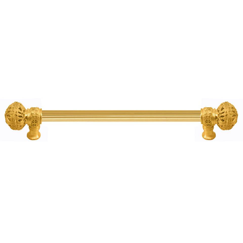 Carpe Diem Hardware - Juliane Grace 12'' O.C. (Approximately) With 5/8'' Reeded Center Long Pull Large Finial In Gilded Mercury. - Gilded Mercury